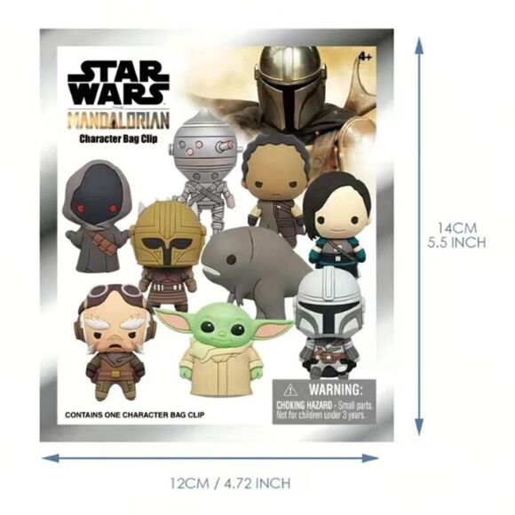 Disney Star Wars Mandalorian Figural Mystery Blind Bag Clip Charms QTY 1 - Picture 5 of 5